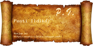 Pesti Ildikó névjegykártya