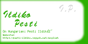 ildiko pesti business card